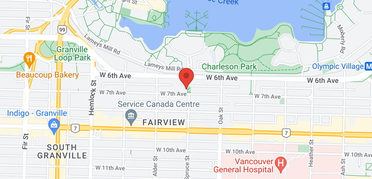 map of TH2 1107 W 7TH AVENUE